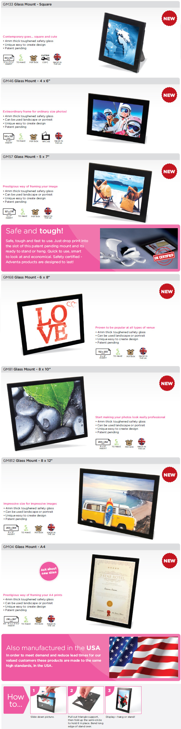 Glass Mounts from Photo Direct