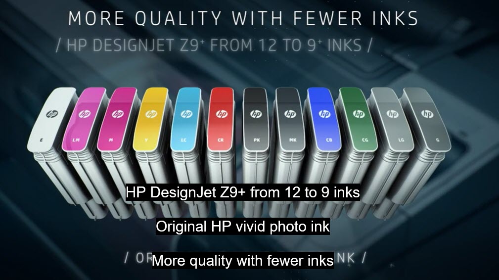 HP Z9 inks