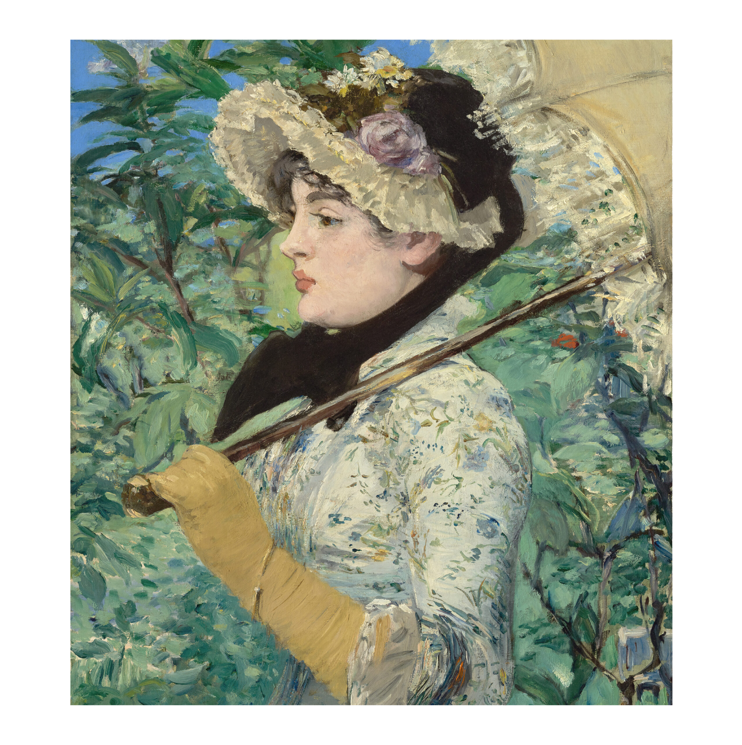 Edouard Manet painting, vintage impressionism Jeanne Spring wall art decor